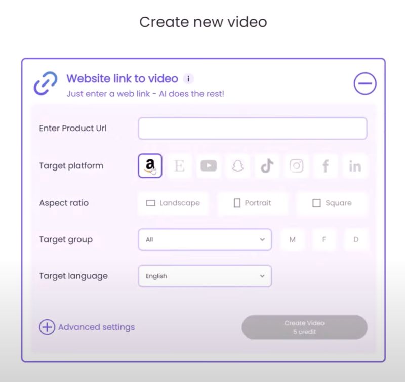 Select Video Format Target Platform step 4