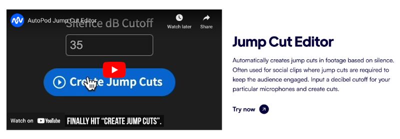 autopod Jump Cut Editor