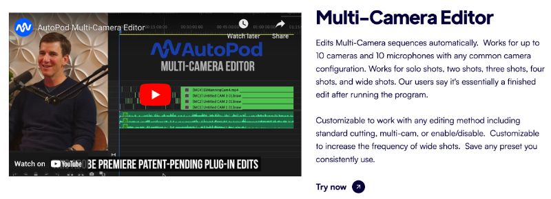 autopod Multi-Camera Editor