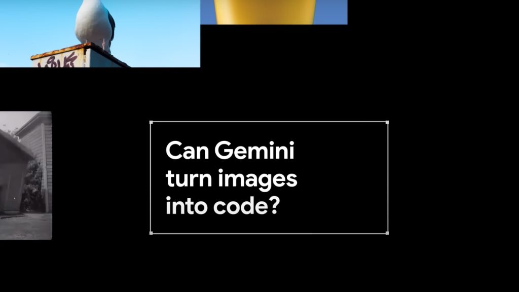 test google gemini turn images into code