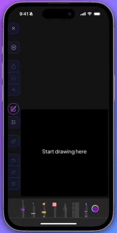 2 Start drawing live canvas
