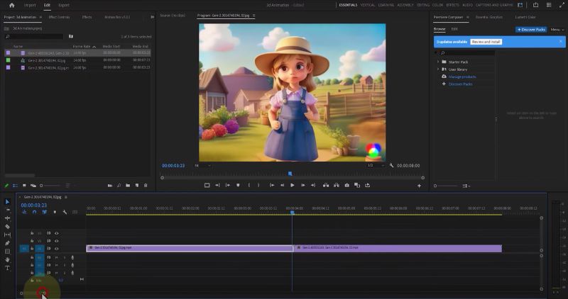 Using Adobe Premiere Pro for Extended Scenes