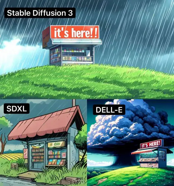 sd3 sdxl delle Anime style illustration newsstand