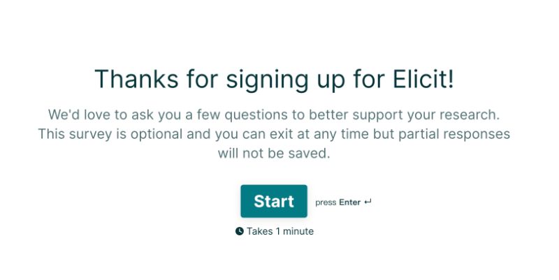 step1 sign up elicit